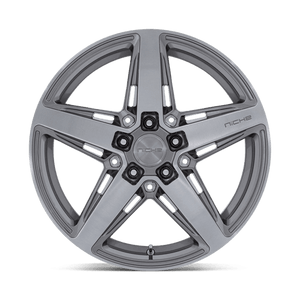 Niche M270 TERAMO Anthracite Brushed Face Tint 18x8 +40 5x120mm 72.6mm - Wheelwiz