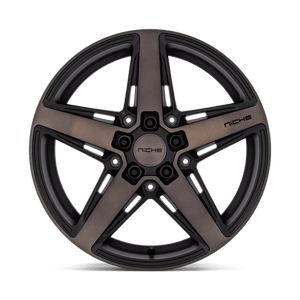 Niche M271 TERAMO Matte Black W Double Dark Tint 18x8 +30 5x120mm 72.6mm - Wheelwiz