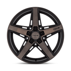 Niche M271 TERAMO Matte Black W Double Dark Tint 18x8 +30 5x114.3mm 72.6mm - Wheelwiz