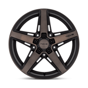 Niche M271 TERAMO Matte Black W Double Dark Tint 18x8 +40 5x120mm 72.6mm - Wheelwiz