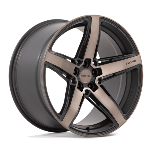Niche M271 TERAMO Matte Black W Double Dark Tint 20x10.5 +20 5x112mm 66.6mm - Wheelwiz
