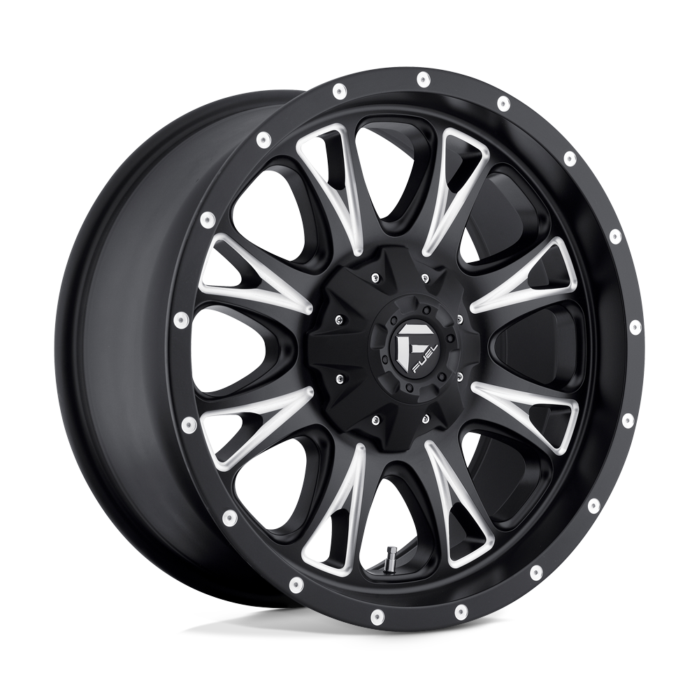 Fuel Offroad D513 THROTTLE Matte Black Milled 20x9 +14 6x135|6x139.7mm 106.1mm - WheelWiz