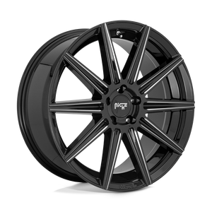 Niche M243 TIFOSI Gloss Black Milled 20x10.5 +40 5x112mm 66.6mm - WheelWiz