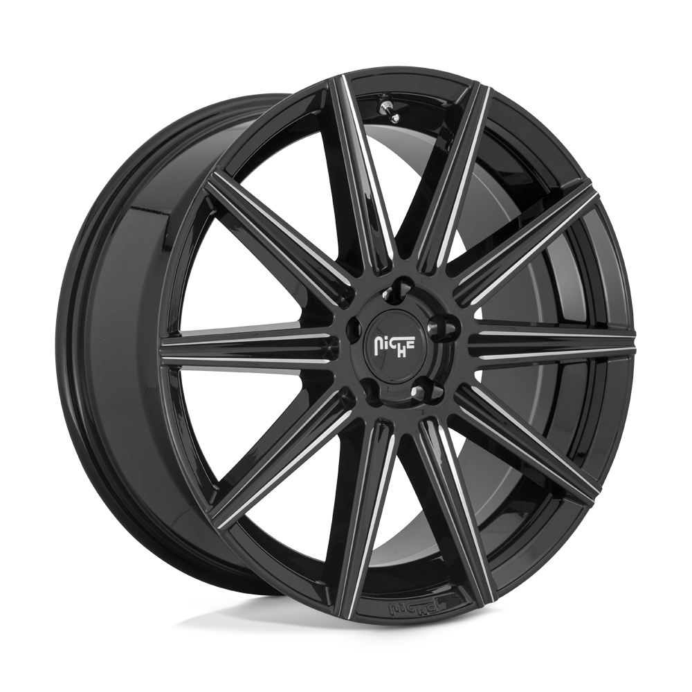 Niche M243 TIFOSI Gloss Black Milled 20x9 +38 5x115mm 70.3mm - WheelWiz