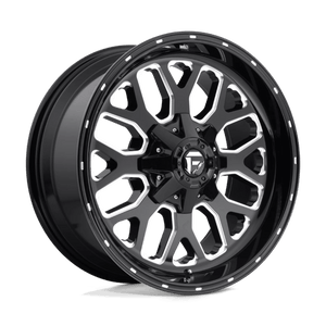 Fuel Offroad D588 TITAN Gloss Black Milled 22x12 -44 8x180mm 124.2mm - WheelWiz