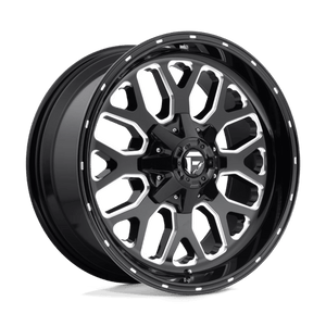 Fuel Offroad D588 TITAN Gloss Black Milled 20x9 +20 6x120|6x139.7mm 78.1mm - Wheelwiz