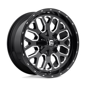 Fuel Offroad D588 TITAN Gloss Black Milled 22x12 -44 6x135|6x139.7mm 106.1mm - WheelWiz