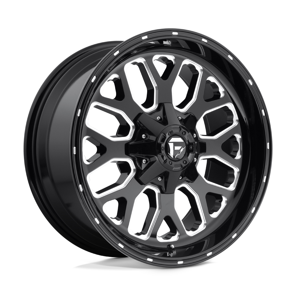 Fuel Offroad D588 TITAN Gloss Black Milled 18x9 +20 6x135|6x139.7mm 106.1mm - WheelWiz