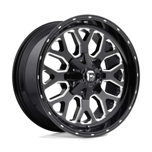 Fuel Offroad D588 TITAN Gloss Black Milled 20x10 -18 6x135|6x139.7mm 106.1mm - Wheelwiz