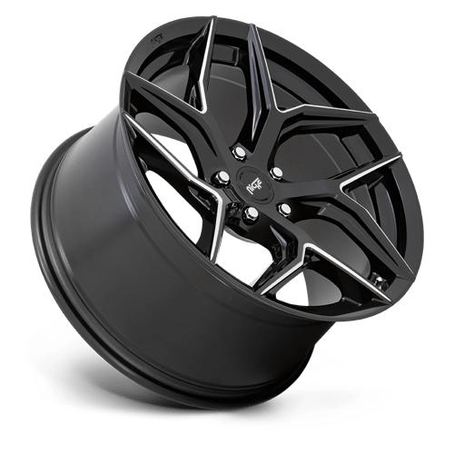 Niche M266 TORSION Gloss Black Milled 20x10.5 +40 5x114.3mm 72.6mm - Wheelwiz