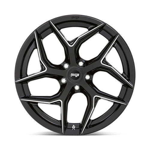 Niche M266 TORSION Gloss Black Milled 20x10.5 +40 5x114.3mm 72.6mm - Wheelwiz
