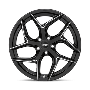 Niche M266 TORSION Gloss Black Milled 20x9 +27 5x112mm 66.6mm - Wheelwiz