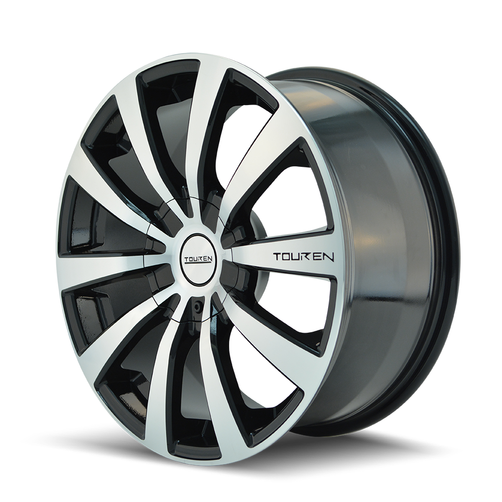 Touren TR3 Gloss black machined 20x8.5 +40 5x114.3|5x120mm 72.62mm - WheelWiz