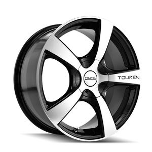 Touren TR9 Gloss black machined 17x7 +42 5x100|5x114.3mm 72.62mm - WheelWiz