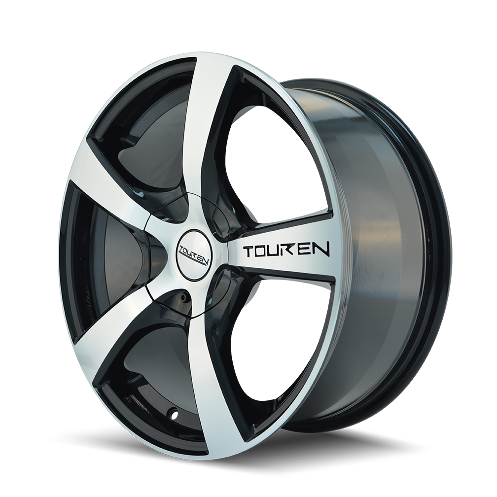 Touren TR9 Gloss black machined 17x7 +48 5x114.3|5x120mm 72.62mm - Wheelwiz