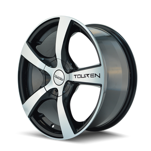 Touren TR9 Gloss black machined 17x7 +48 5x114.3|5x120mm 72.62mm - Wheelwiz