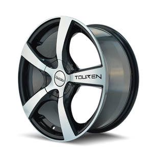 Touren TR9 Gloss black machined 17x7 +48 5x100|5x114.3mm 72.62mm - Wheelwiz