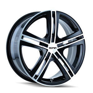 Touren TR62 Gloss black machined 18x7.5 +40 5x100|5x114.3mm 72.62mm - Wheelwiz