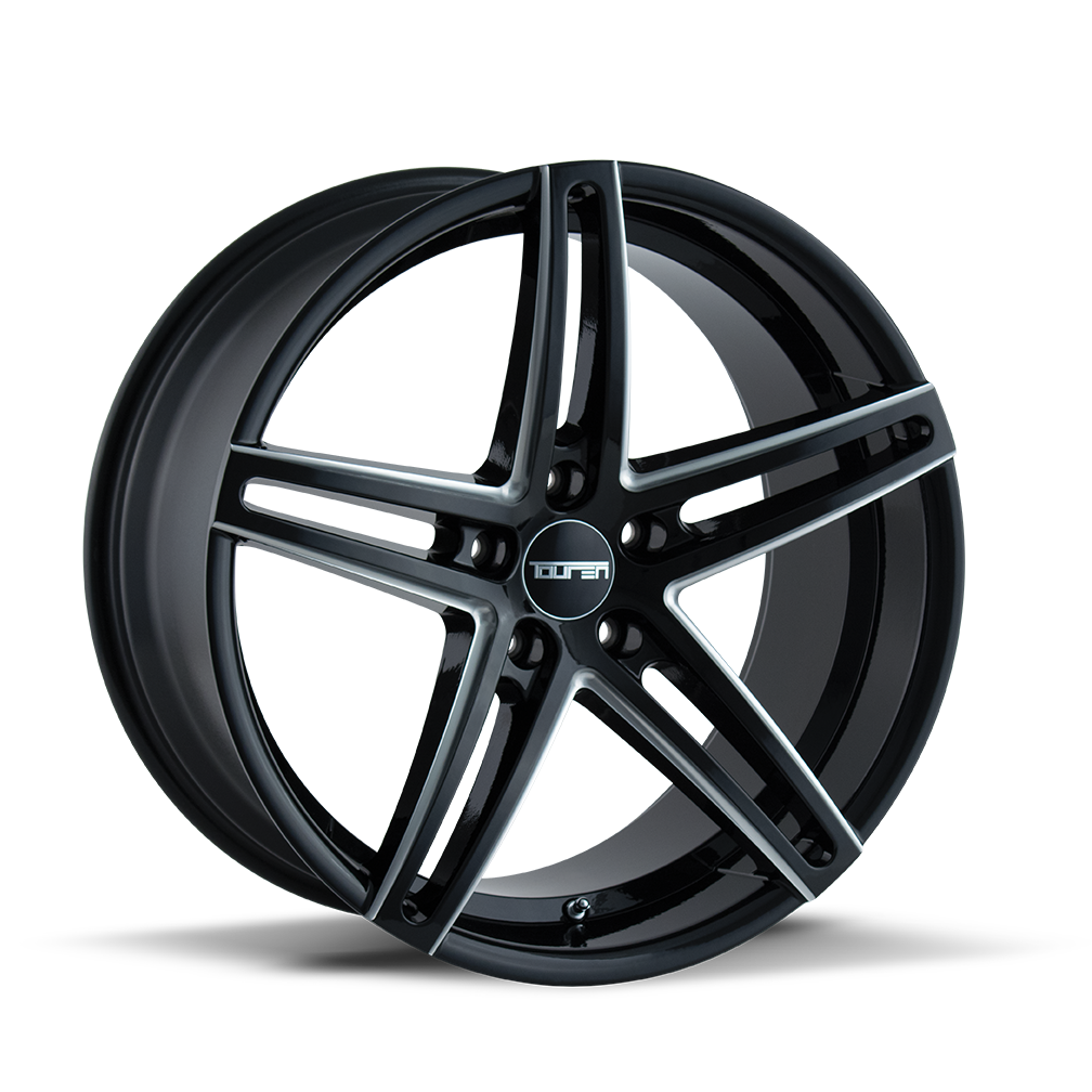 Touren TR73 Gloss black milled 20x8.5 +35 5x108mm 63.4mm - Wheelwiz