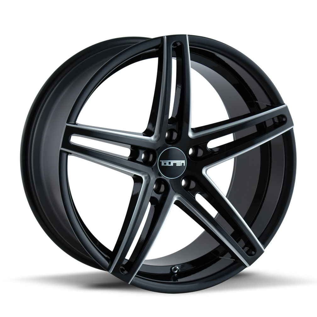 Touren TR73 Gloss black/milled spokes 20x8.5 +30 5x112mm 66.56mm - WheelWiz