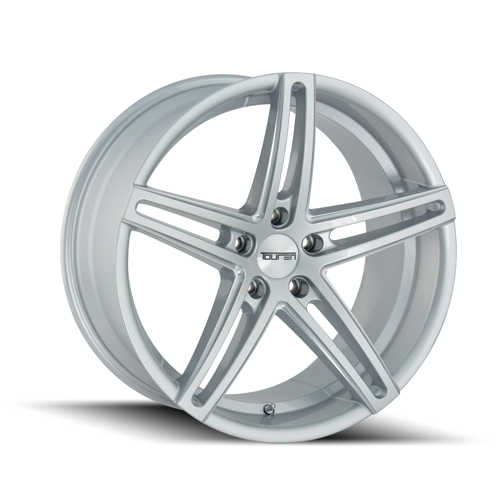 Touren TR73 Gloss silver milled 18x8 +20 5x120mm 74.1mm - WheelWiz