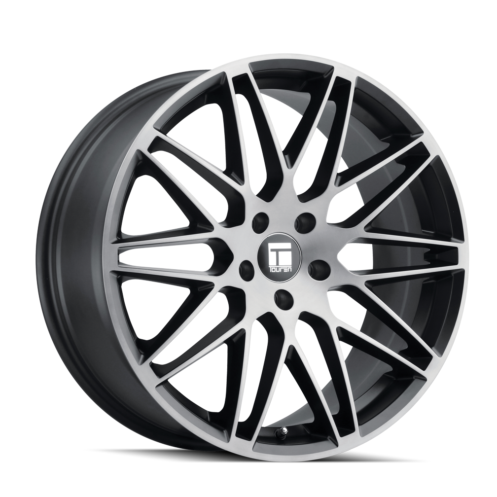 Touren TR75 Matte black brushed with dark 20x9 +35 5x112mm 66.56mm - Wheelwiz