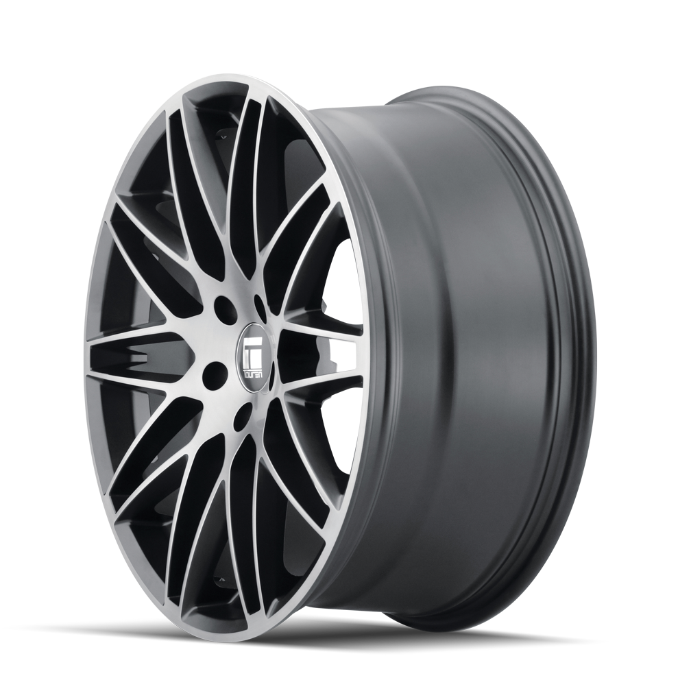 Touren TR75 Matte black brushed with dark 20x9 +35 5x112mm 66.56mm - Wheelwiz