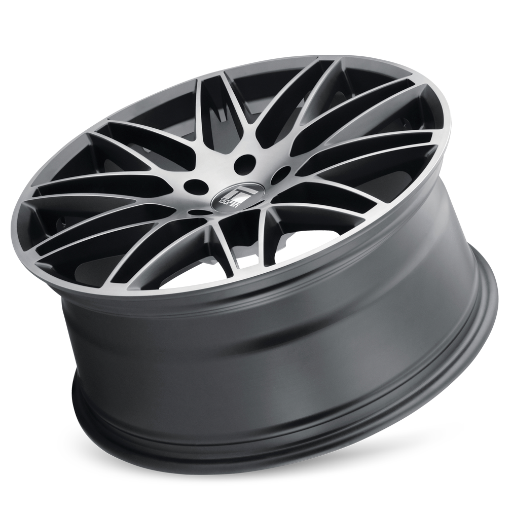 Touren TR75 Matte black brushed with dark 19x8.5 +35 5x120mm 72.56mm - Wheelwiz