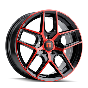 Touren TR79 Gloss black machined with red 20x9 +35 5x114.3mm 72.6mm