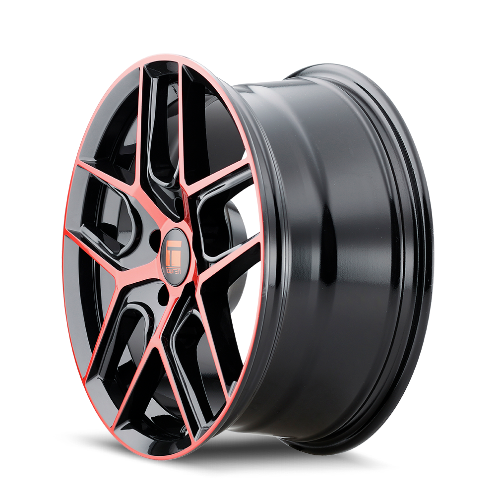 Touren TR79 Gloss black machined with red 20x9 +35 5x120mm 72.56mm - Wheelwiz