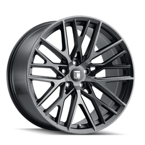 Touren TR91 Matte black brushed with dark 19x8.5 +35 5x120mm 72.56mm - Wheelwiz