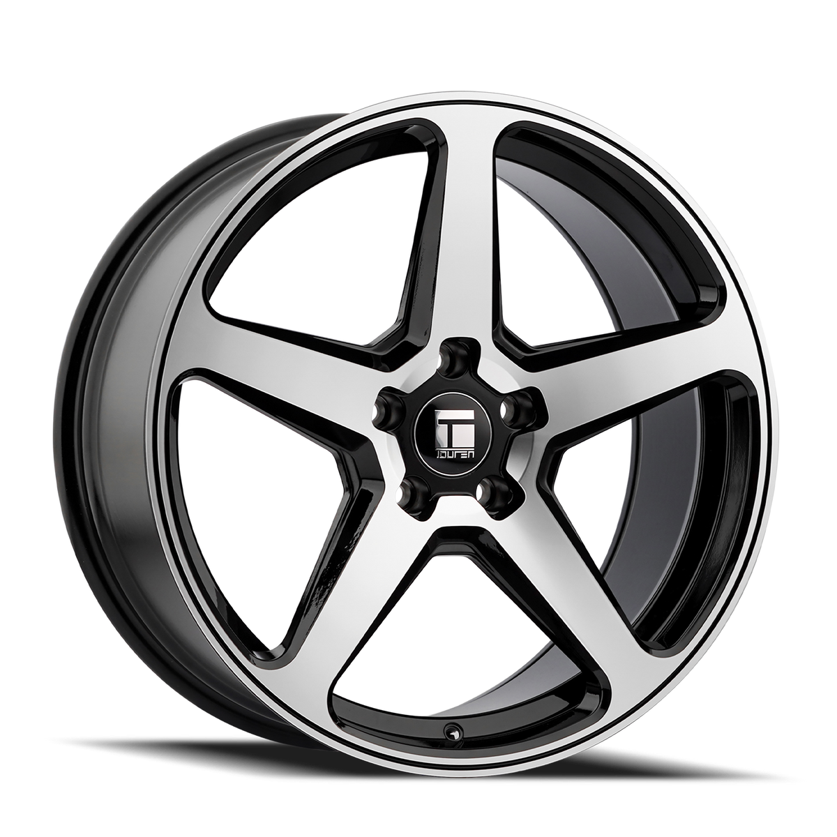 Touren TF96 Gloss black machined 20x9 +35 5x112mm 66.6mm - Wheelwiz