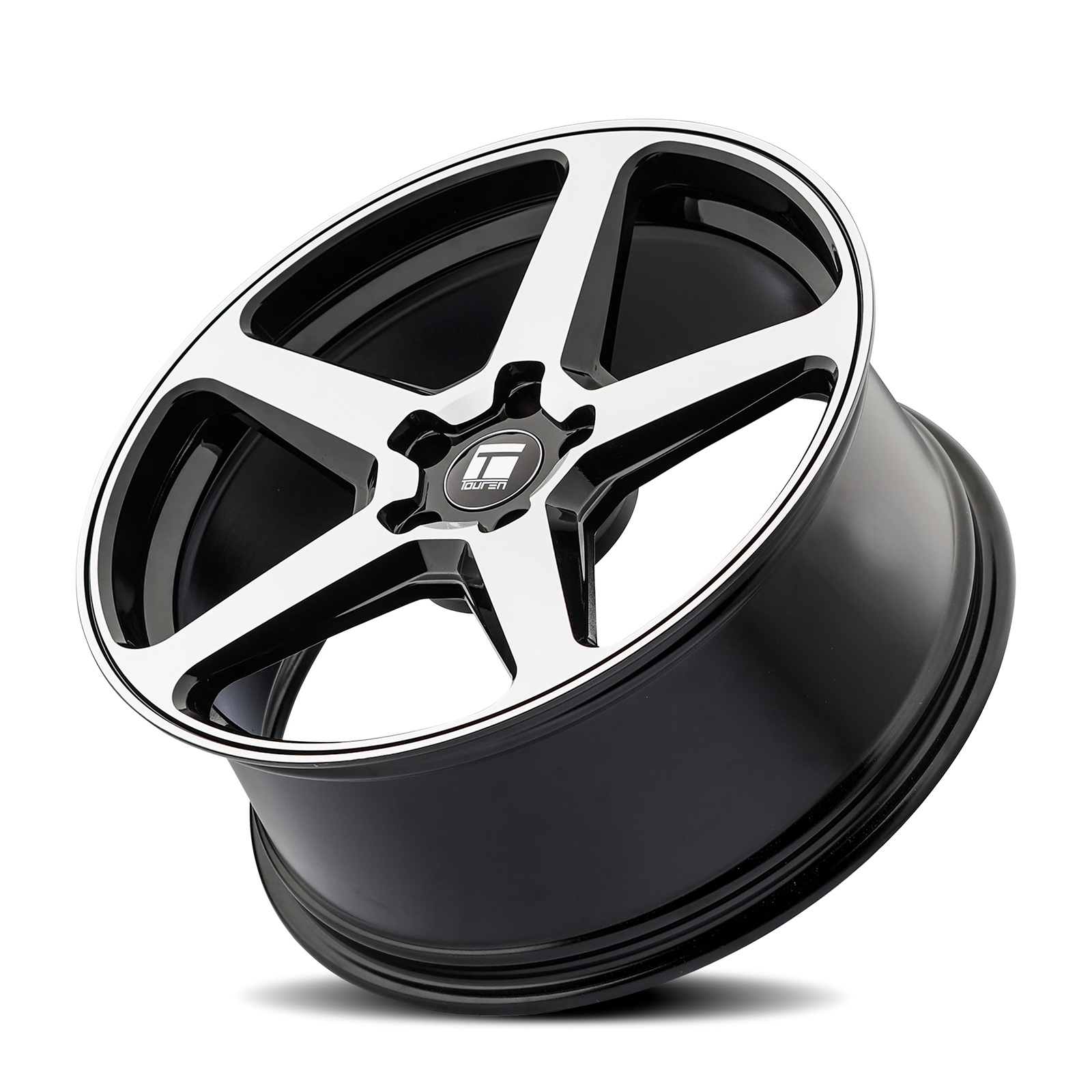 Touren TF96 Gloss black machined 20x9 +35 5x112mm 66.6mm - Wheelwiz