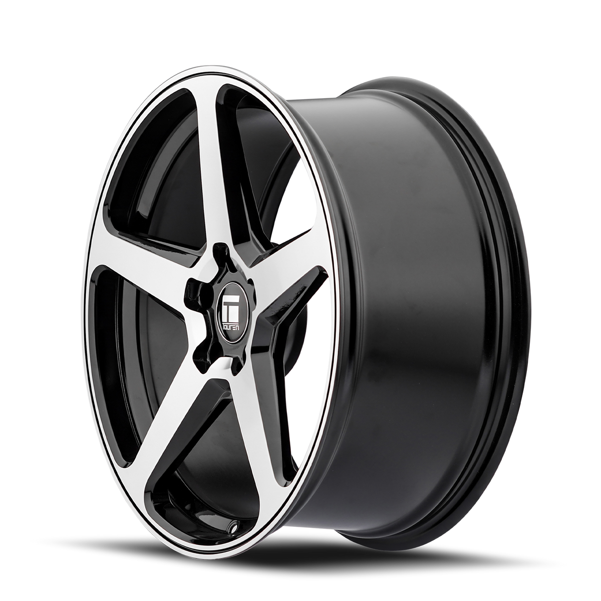 Touren TF96 Gloss black machined 20x9 +35 5x112mm 66.6mm - Wheelwiz