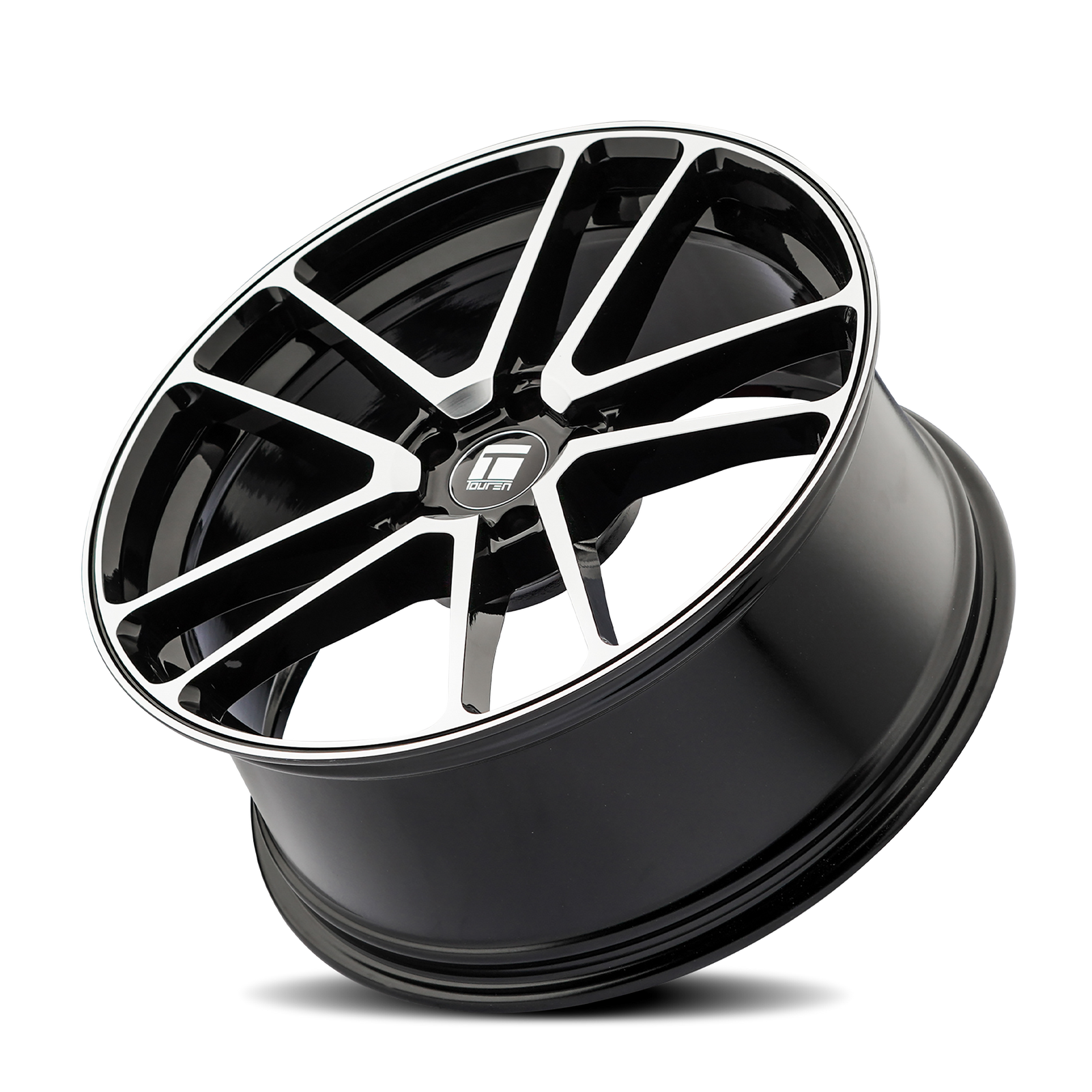 Touren TF97 Gloss black machined 20x9 +35 5x112mm 66.6mm - Wheelwiz