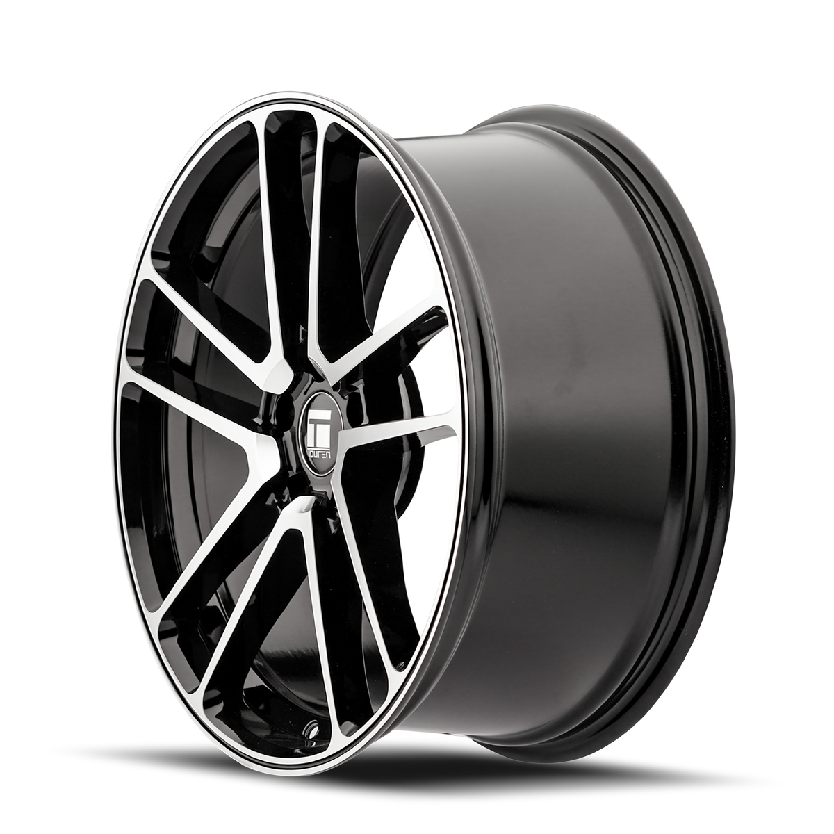 Touren TF97 Gloss black machined 20x9 +35 5x112mm 66.6mm - Wheelwiz