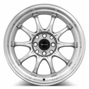 Vors TR3 Silver Machine Lip 16x8 +20 4x108mm 73.1mm - Wheelwiz
