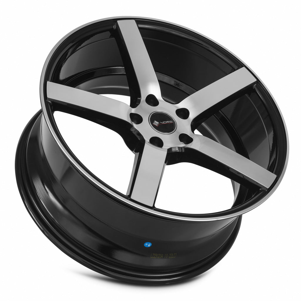 Vors TR5 Black Machined Face 20x8.5 +35 5x115mm 73.1mm - Wheelwiz