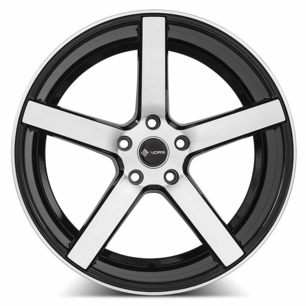 Vors TR5 Black Machined Face 19x9.5 +35 5x108mm 73.1mm - Wheelwiz