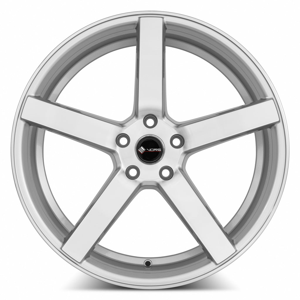 Vors TR5 Silver Machined Face 20x8.5 +35 5x120mm 73.1mm - Wheelwiz