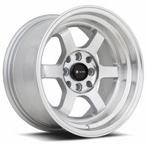 Vors TR7 Silver Machine Face Lip 15x8 0 4x98mm 73.1mm