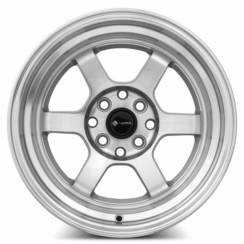 Vors TR7 Silver Machine Face Lip 15x8 0 4x98mm 73.1mm