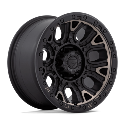 Fuel Offroad D824 TRACTION Matte Black W Double Dark Tint 17x9 +1 6x114.3mm 66.1mm - Wheelwiz