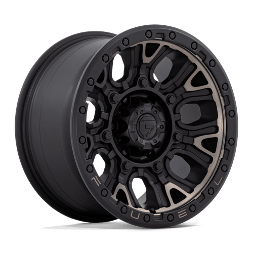 Fuel Offroad D824 TRACTION Matte Black W Double Dark Tint 17x9 +1 6x120mm 67.1mm - Wheelwiz