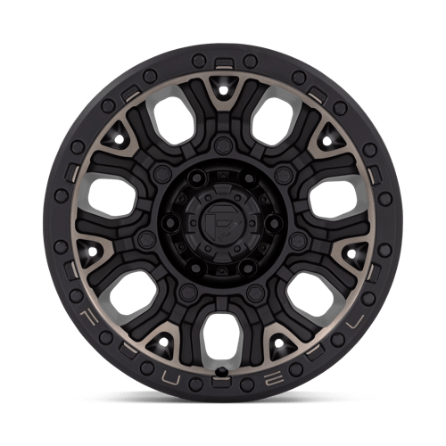 Fuel Offroad D824 TRACTION Matte Black W Double Dark Tint 17x9 +1 6x139.7mm 106.1mm - Wheelwiz