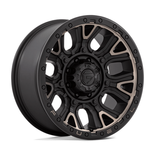Fuel Offroad D824 TRACTION Matte Black W Double Dark Tint 20x9 +1 8x180mm 124.2mm - Wheelwiz