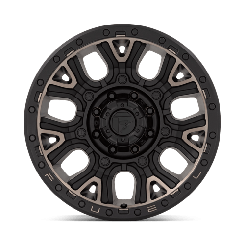 Fuel Offroad D824 TRACTION Matte Black W Double Dark Tint 20x9 +1 8x180mm 124.2mm - Wheelwiz