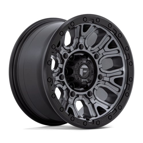 Fuel Offroad D825 TRACTION Matte Gunmetal W/ Black Ring 17x9 +1 6x139.7mm 106.1mm - Wheelwiz