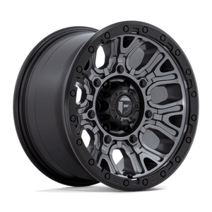 Fuel Offroad D825 TRACTION Matte Gunmetal W/ Black Ring 17x9 +1 6x139.7mm 106.1mm - Wheelwiz