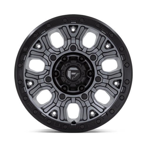 Fuel Offroad D825 TRACTION Matte Gunmetal W/ Black Ring 17x9 +1 6x139.7mm 106.1mm - Wheelwiz